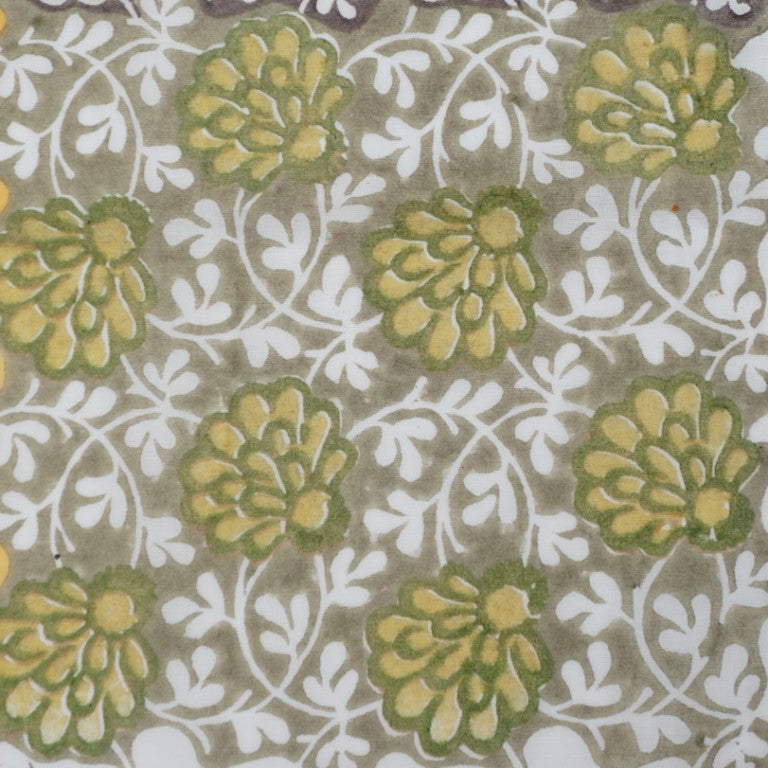 Hand block printed organic cotton fabric yardage from Myyra Jaipur