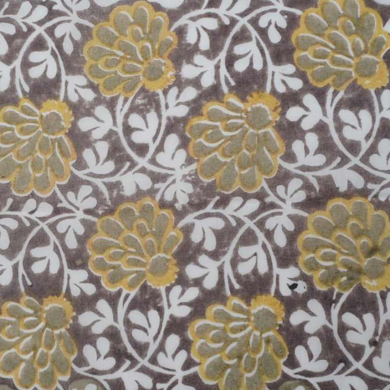 Hand block printed organic cotton fabric yardage from Myyra Jaipur