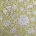 Hand block printed organic cotton fabric yardage from Myyra Jaipur