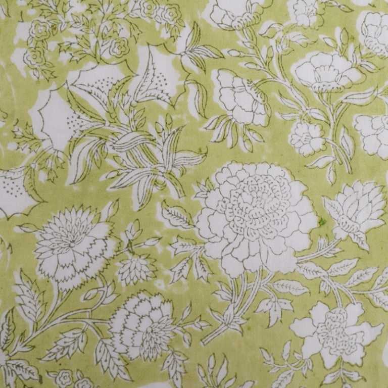 Hand block printed organic cotton fabric yardage from Myyra Jaipur