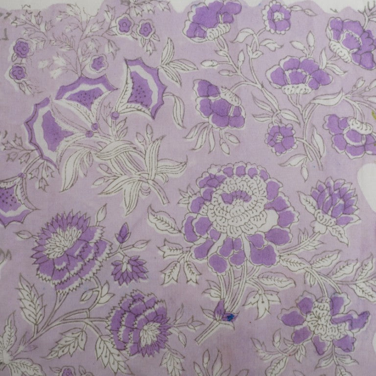 Hand block printed organic cotton fabric yardage from Myyra Jaipur