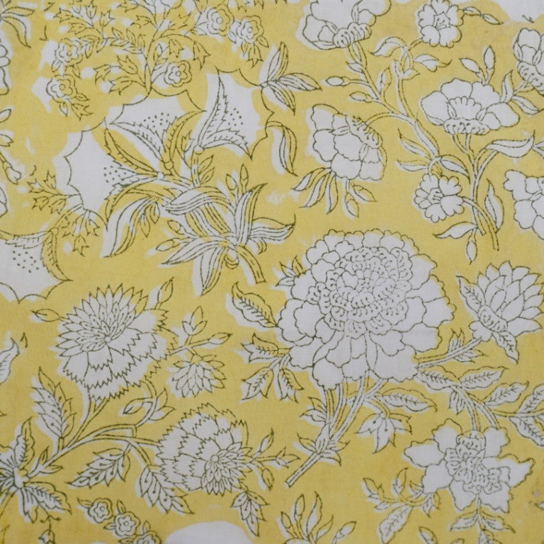 Hand block printed organic cotton fabric yardage from Myyra Jaipur