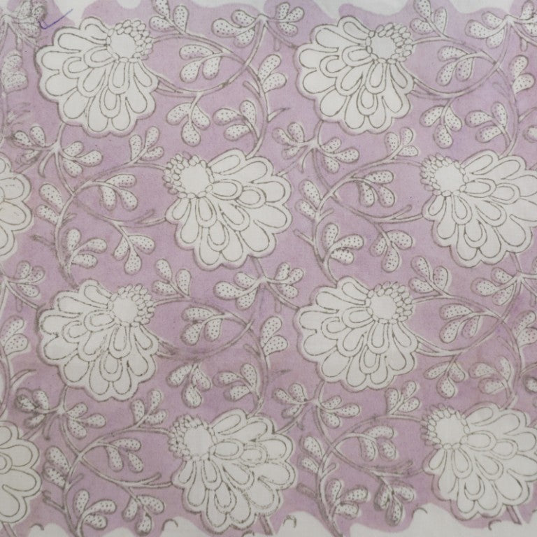 Hand block printed organic cotton fabric yardage from Myyra Jaipur