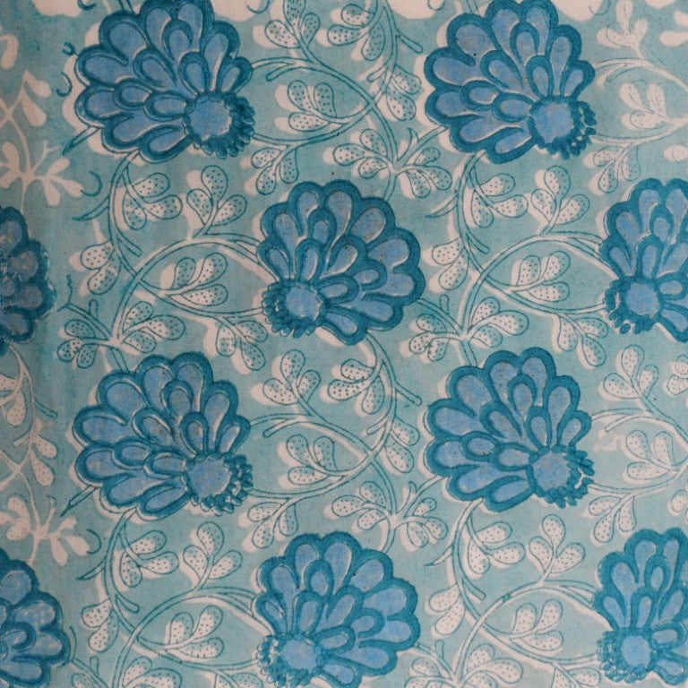 Hand block printed organic cotton fabric yardage from Myyra Jaipur