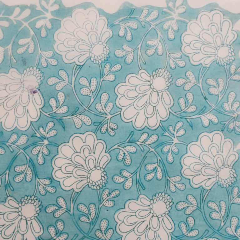 Hand block printed organic cotton fabric yardage from Myyra Jaipur