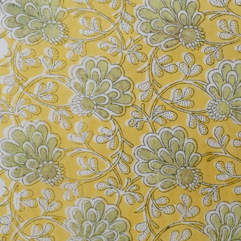 Hand block printed organic cotton fabric yardage from Myyra Jaipur