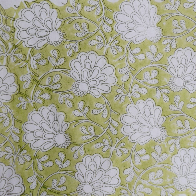 Hand block printed organic cotton fabric yardage from Myyra Jaipur