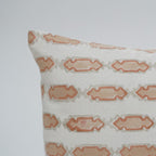 Cushion cover folded showing pattern repeat of hand block print | Myyra Jaipur