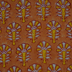 Hand block printed organic cotton fabric by the yard | Myyra Jaipur