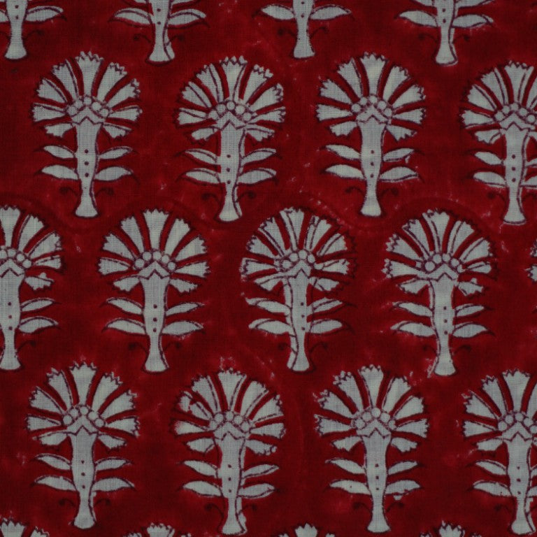 Hand block printed organic cotton fabric by the yard | Myyra Jaipur