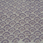 Close-up of hand block print on organic cotton running fabric | Myyra Jaipur