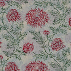 Hand block printed organic cotton fabric yardage from Myyra Jaipur