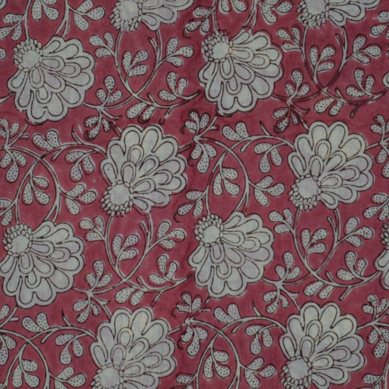 Hand block printed organic cotton fabric yardage from Myyra Jaipur