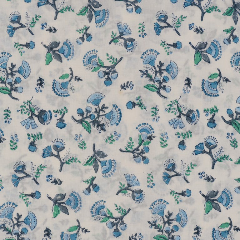 Hand block printed organic cotton fabric yardage from Myyra Jaipur