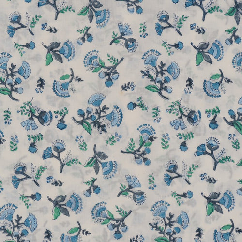 Hand block printed organic cotton fabric yardage from Myyra Jaipur