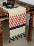 Hand block printed organic cotton table runner | Myyra Jaipur