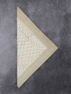 Close-up of hand block print on organic cotton napkin | Myyra Jaipur