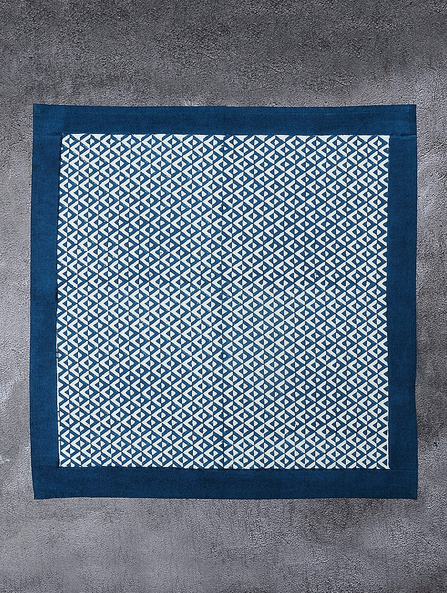 Hand block printed organic cotton napkin | Myyra Jaipur