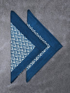 Close-up of hand block print on organic cotton napkin | Myyra Jaipur