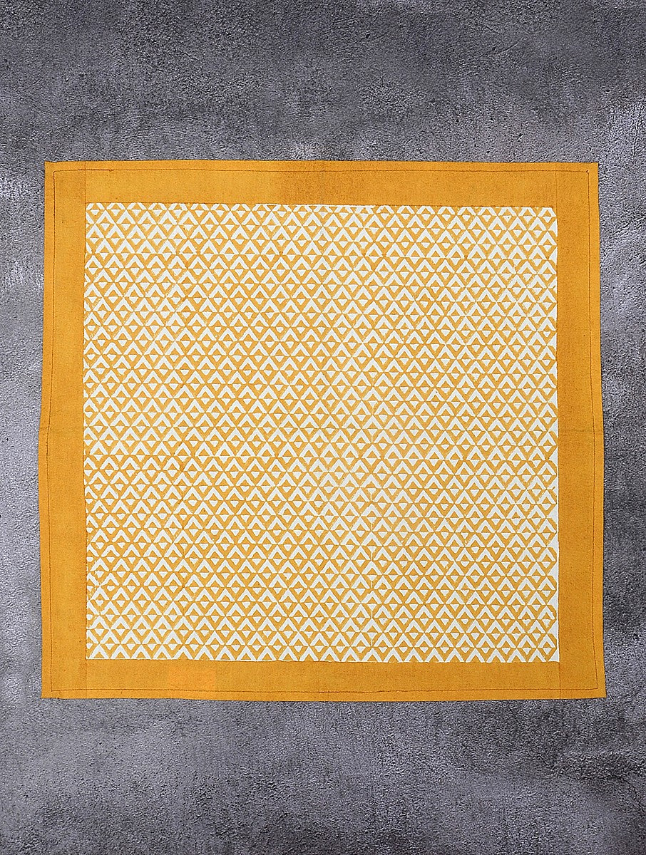 Hand block printed organic cotton napkin | Myyra Jaipur