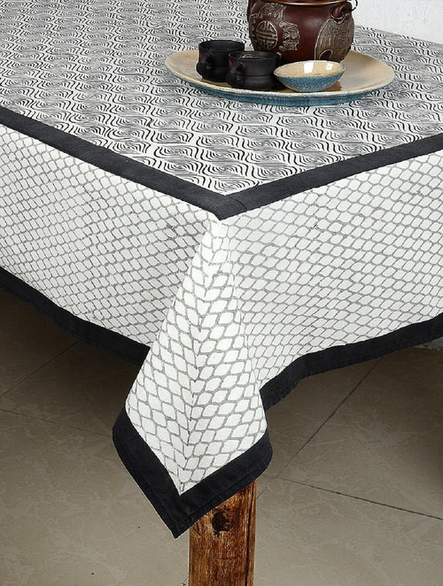 Hand block printed organic cotton table cover | Myyra Jaipur