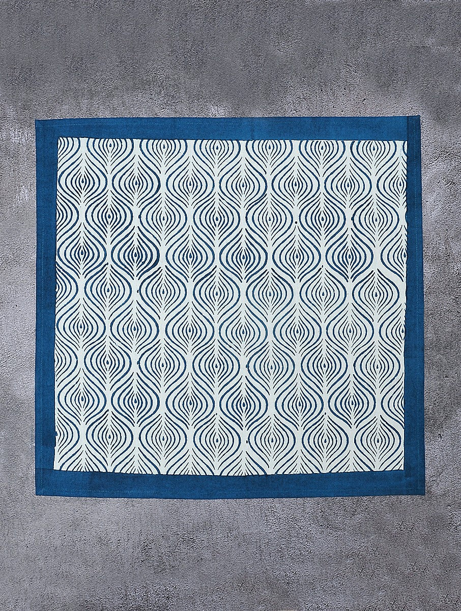 Hand block printed organic cotton napkin | Myyra Jaipur