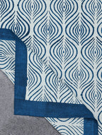 Napkin folded showing pattern repeat of hand block print | Myyra Jaipur