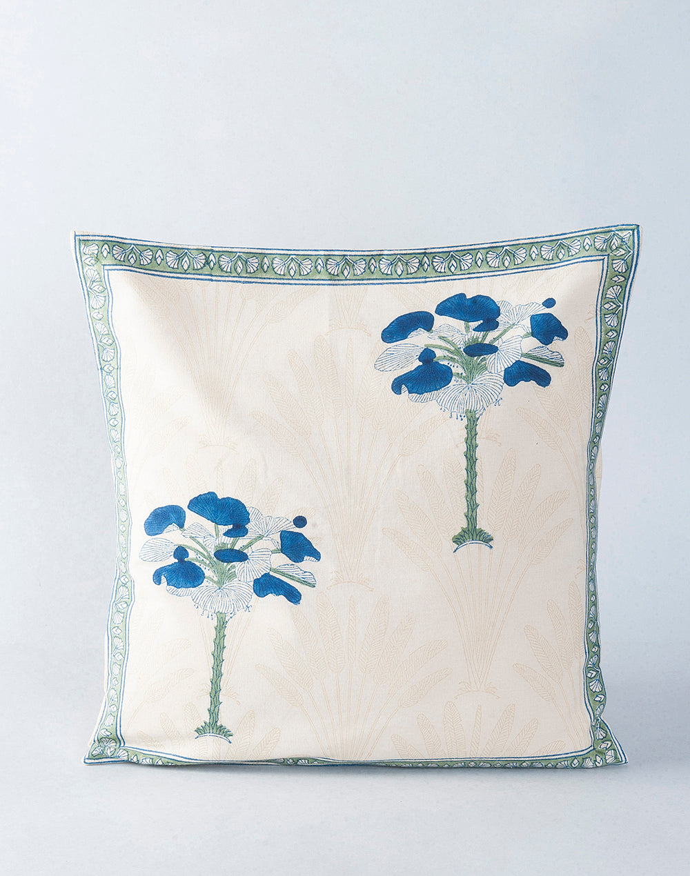 Hand block printed organic cotton cushion cover from Jaipur | Myyra