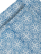 Napkin folded showing pattern repeat of hand block print | Myyra Jaipur