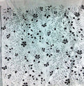 Close-up of hand block print on organic cotton running fabric | Myyra Jaipur