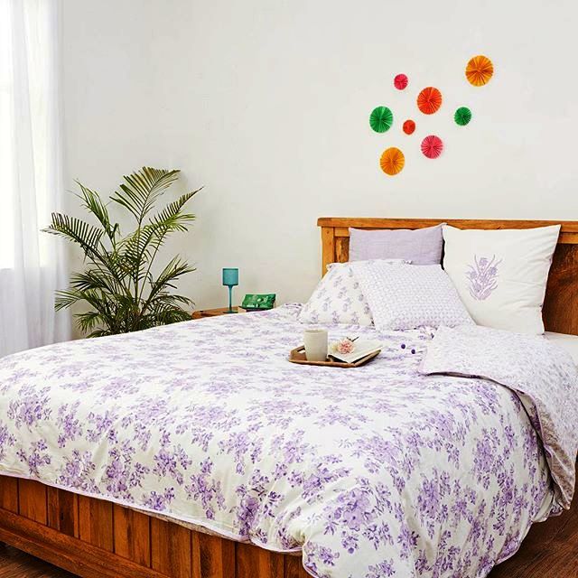 Hand block printed organic cotton duvet cover | Myyra Jaipur