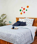 Hand block printed organic cotton duvet cover | Myyra Jaipur