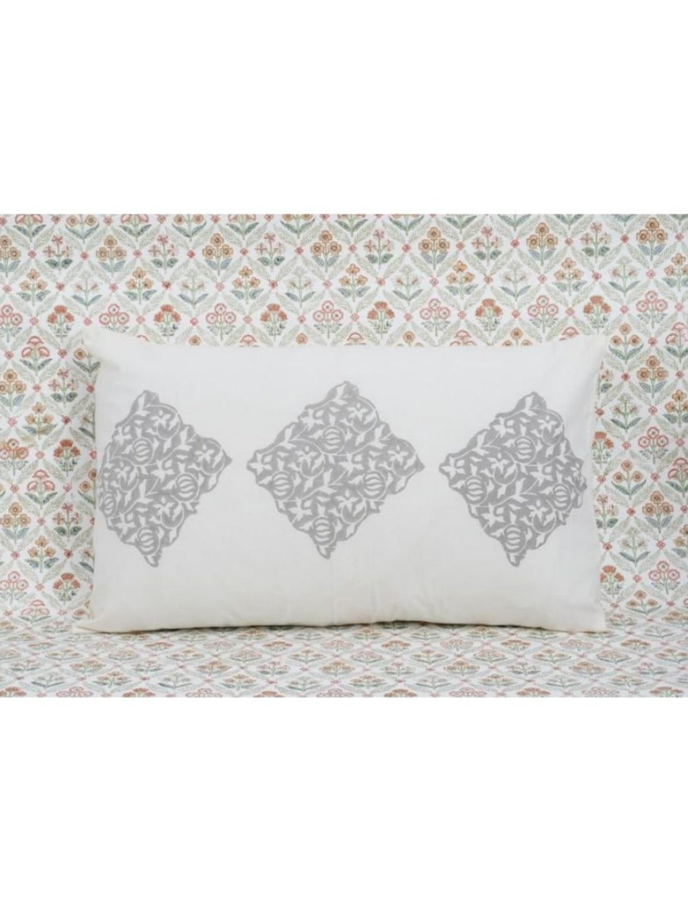 Hand block printed organic cotton pillow cover | Myyra Jaipur