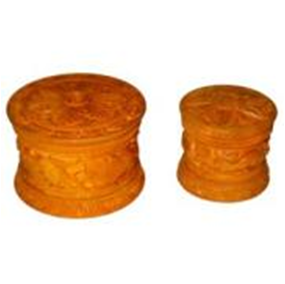Wooden Carving Powder Box MYWH3030