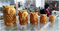 WOODEN UNDERCUT OWL SET  OF 5 PCS REGULAR MYWH3042