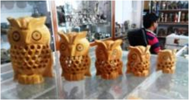WOODEN UNDERCUT OWL SET  OF 5 PCS REGULAR MYWH3042