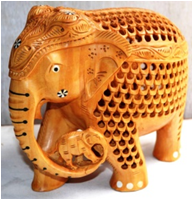 WOODEN BABY ELEPHANT  MYWH2928