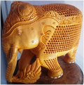 WOODEN U/CUT LEAF WORK ELEPHANT MYWH2932