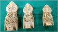 WOODEN UNDERCUT ROUND OWL SET OF 4 PCS FINE MYWH3045