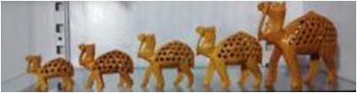 WOODEN CAMEL SET OF 5 PCS MYWH3048