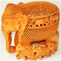 WOODEN U/CUT BABY FAMILY  ELEPHANT MYWH2949