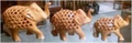 WOODEN U/CUT ELEPHANT SET OF 3 PCS MYWH3050