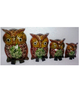 WOODEN EMBOSSED WORK OWL MYWH2894