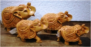 WOODEN CARVING ELEPHANT MYWH2955