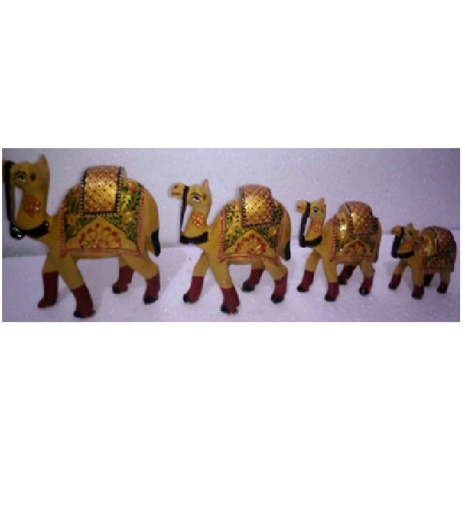 WOODEN PAINTED WORK CAMEL MYWH2897