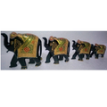 WOODEN PAINTED ELEPHANT MYWH2871
