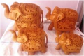 WOODEN SHIKAR CARVING ELEPHANT  FINE MYWH2964