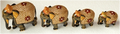 WOODEN GOLD PAINTED WORK ELEPHANT MYWH2875