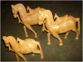 WOODEN HORSE SET OF 3 PCS MYWH3073