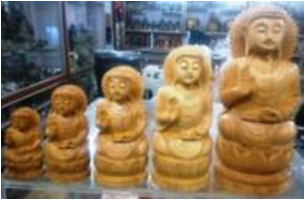 WOODEN BUDDHA STATUE MYWH3074